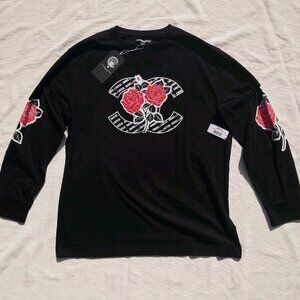 Crooks & Castles Roses Gun Long Sleeve Tee Embroidery Logo 3XL NWT BRAND NEW TAG